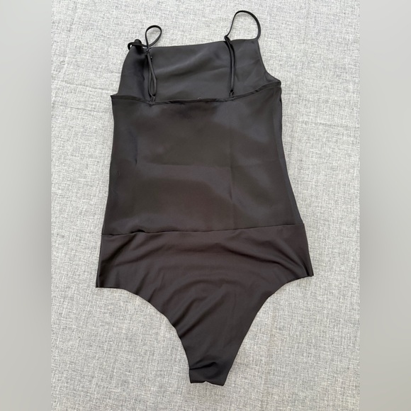 House of Harlow 1960 Black Satin Bodysuit - Picture 3 of 6